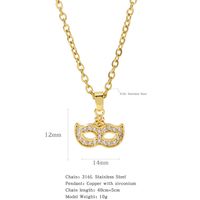 316L Stainless Steel  Copper Gold Plated Simple Style Classic Style Plating Constellation Pendant Necklace sku image 5