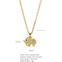 316L Stainless Steel  Copper Gold Plated Simple Style Classic Style Plating Constellation Pendant Necklace sku image 11