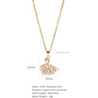 316L Stainless Steel  Copper Gold Plated Simple Style Classic Style Plating Constellation Pendant Necklace sku image 14