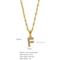 304 Stainless Steel Simple Style Classic Style Inlay Constellation Zircon Pendant Necklace sku image 6