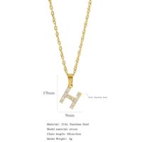 304 Stainless Steel Simple Style Classic Style Inlay Constellation Zircon Pendant Necklace sku image 8