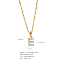 304 Stainless Steel Simple Style Classic Style Inlay Constellation Zircon Pendant Necklace sku image 5