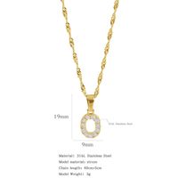 304 Stainless Steel Simple Style Classic Style Inlay Constellation Zircon Pendant Necklace sku image 15