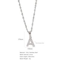 304 Stainless Steel Simple Style Classic Style Inlay Constellation Zircon Pendant Necklace sku image 27