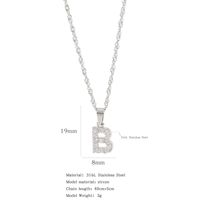 304 Stainless Steel Simple Style Classic Style Inlay Constellation Zircon Pendant Necklace sku image 28