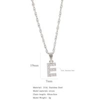 304 Stainless Steel Simple Style Classic Style Inlay Constellation Zircon Pendant Necklace sku image 31