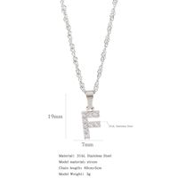 304 Stainless Steel Simple Style Classic Style Inlay Constellation Zircon Pendant Necklace sku image 32