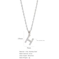 304 Stainless Steel Simple Style Classic Style Inlay Constellation Zircon Pendant Necklace sku image 34