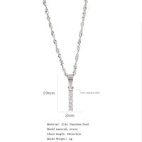 304 Stainless Steel Simple Style Classic Style Inlay Constellation Zircon Pendant Necklace sku image 35