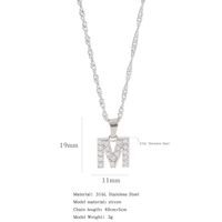 Edelstahl 304 Einfacher Stil Klassischer Stil Inlay Konstellation Zirkon Halskette Mit Anhänger sku image 39