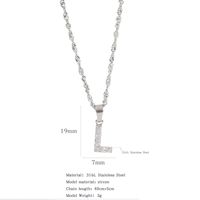 304 Stainless Steel Simple Style Classic Style Inlay Constellation Zircon Pendant Necklace sku image 38