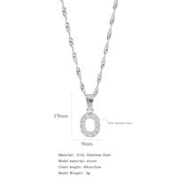 304 Stainless Steel Simple Style Classic Style Inlay Constellation Zircon Pendant Necklace sku image 41
