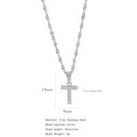 Edelstahl 304 Einfacher Stil Klassischer Stil Inlay Konstellation Zirkon Halskette Mit Anhänger sku image 46