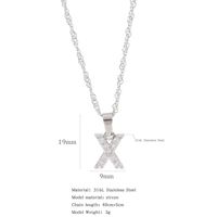 304 Stainless Steel Simple Style Classic Style Inlay Constellation Zircon Pendant Necklace sku image 50