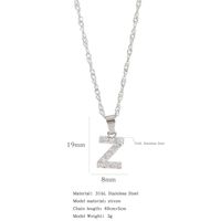 304 Stainless Steel Simple Style Classic Style Inlay Constellation Zircon Pendant Necklace sku image 52