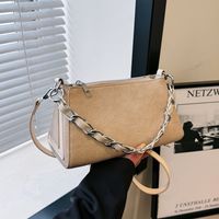 Women's Medium Pu Leather Solid Color Classic Style Zipper Crossbody Bag main image 4
