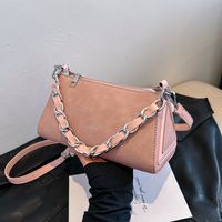 Femmes Moyen Faux Cuir Couleur Unie Style Classique Fermeture Éclair Sac Bandoulière sku image 1