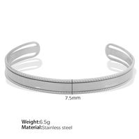 Titanium Steel 18K Gold Plated Vintage Style Simple Style Plating Irregular Leaves Bangle sku image 12