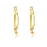 1 Pair Casual Simple Style Solid Color Iron Gold Plated Drop Earrings main image 4
