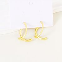 1 Pair Casual Simple Style Solid Color Iron Gold Plated Drop Earrings main image 1