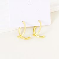 1 Pair Casual Simple Style Solid Color Iron Gold Plated Drop Earrings main image 5
