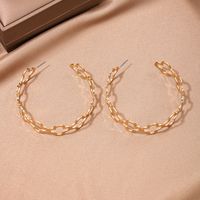 1 Pair Simple Style Classic Style Four Leaf Clover Hollow Out Alloy Earrings main image 4