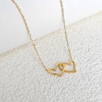 304 Stainless Steel 18K Gold Plated Simple Style Classic Style Plating Solid Color Bracelets Necklace main image 1