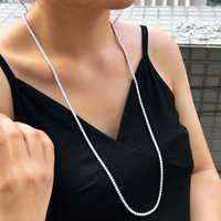 Kupfer Luxuriös Einfacher Stil Perlen Geometrisch Zirkon Dreilagige Halskette main image 4