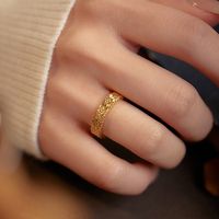 Sterling Silver White Gold Plated Gold Plated Romantic Modern Style Classic Style Plating Solid Color Rings main image 4