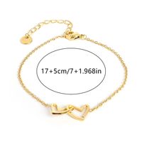 304 Stainless Steel 18K Gold Plated Simple Style Classic Style Plating Solid Color Bracelets Necklace sku image 1