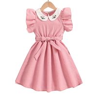 Princess Solid Color Polyester Girls Dresses main image 5