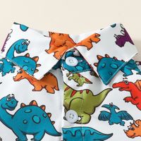 Cute Cartoon Dinosaur Polyester Boys Clothing Sets main image 3