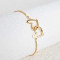 304 Stainless Steel 18K Gold Plated Simple Style Classic Style Plating Solid Color Bracelets Necklace main image 6