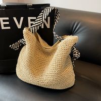 Women's Vacation Beach Solid Color Straw Shopping Bags main image 11