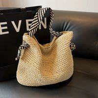 Women's Vacation Beach Solid Color Straw Shopping Bags main image 2