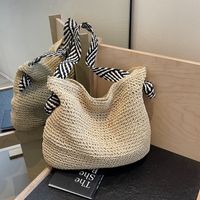 Women's Vacation Beach Solid Color Straw Shopping Bags main image 3