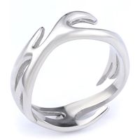 Hip-Hop Streetwear Geometric Solid Color 304 Stainless Steel Men's Rings sku image 2