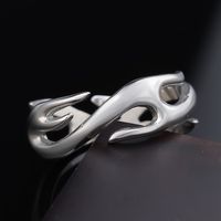 Hip-Hop Streetwear Geometric Solid Color 304 Stainless Steel Men's Rings main image 6