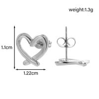 1 Pair Simple Style Classic Style Heart Shape Flower Shell Plating 304 Stainless Steel 14K Gold Plated Ear Studs sku image 8