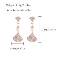 1 Pair Simple Style Classic Style Ginkgo Leaf Plating Inlay Alloy Rhinestones Gold Plated Drop Earrings main image 2