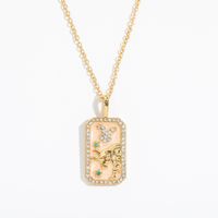 Copper Basic Modern Style Classic Style Plating Inlay Geometric Constellation Zircon Pendant Necklace sku image 2