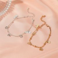 IG Style Hawaiian Modern Style Rose Dragonfly Artificial Gemstones Copper Wholesale Anklet main image 1