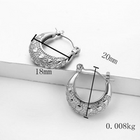 1 Piece Simple Style Classic Style Heart Shape 304 Stainless Steel Earrings sku image 1