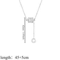 Copper Elegant Simple Style Inlay Round Zircon Necklace main image 2