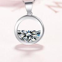 Cobre Dulce Embutido Color Sólido Diamantes De Imitación Collar Colgante sku image 1