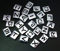 1 Piece Alloy Gold Plated Letter Beads main image 1