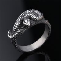 Hip-Hop Streetwear Snake 304 Stainless Steel Men's Rings main image 10