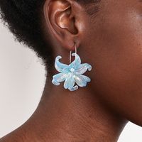 1 Pair Vacation Sweet Flower Arylic Drop Earrings main image 3