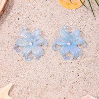 1 Pair Vacation Sweet Flower Arylic Drop Earrings main image 7