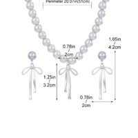 Elegant Simple Style Bow Knot Artificial Pearl Alloy Beaded Women's Jewelry Set main image 2